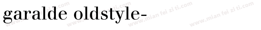 garalde oldstyle字体转换
